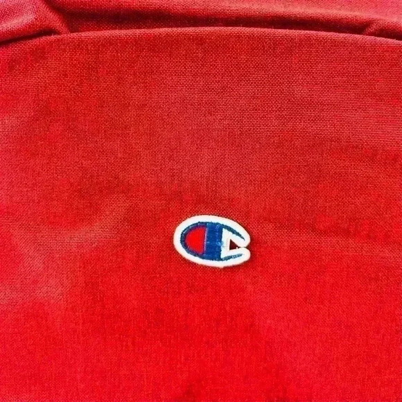 NWT Champion Manuscript Red & Navy Grid Laptop Large Unisex Backpack - Picture 7 of 12